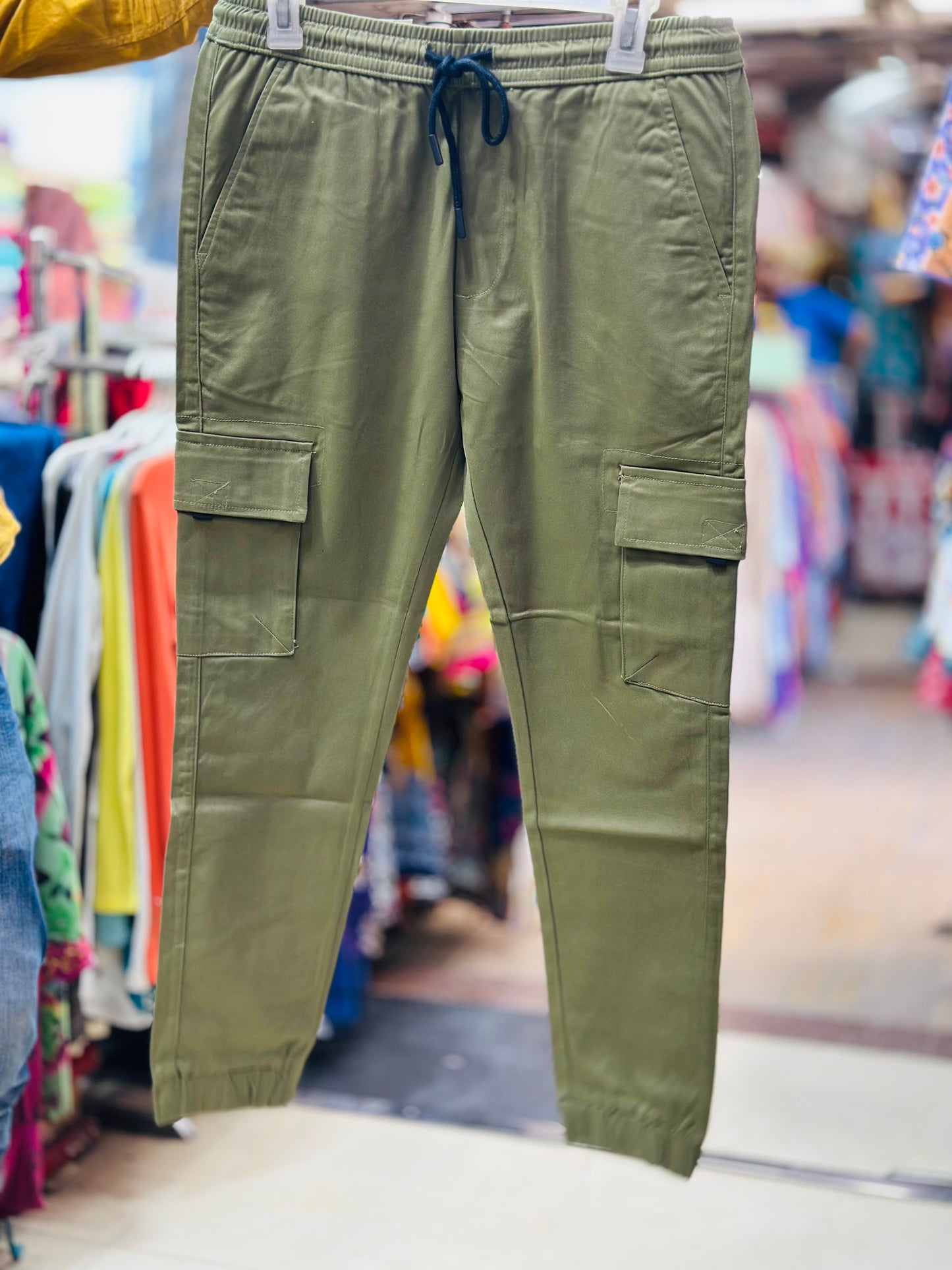 Stretch Cotton Cargo Pants - Multiple Colors