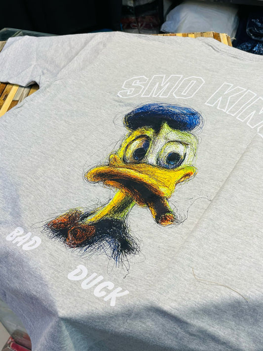 "Smoking Bad Duck" Drop Shoulder T-Shirt (M, L)